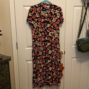 Vintage White Stag Cottagecore Floral Dress